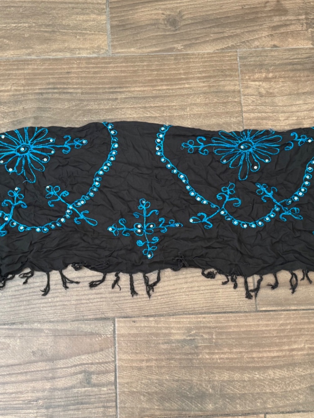 Bahamian Hand-Threaded Sequin Sarong Swim Cover-Up - Picture 2 of 2